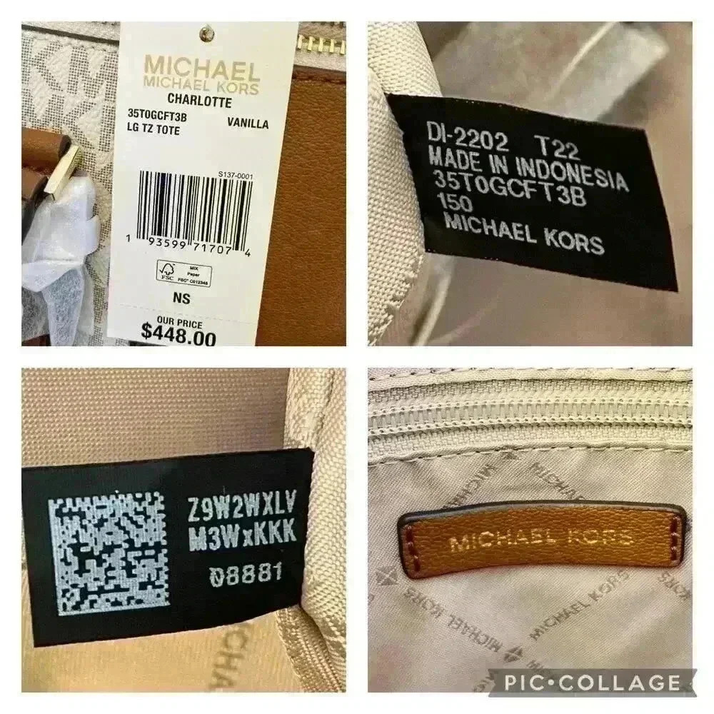 Michael Kors Charlotte Top Zip Tote shoulder bag Vanilla - Picture 4 of 11